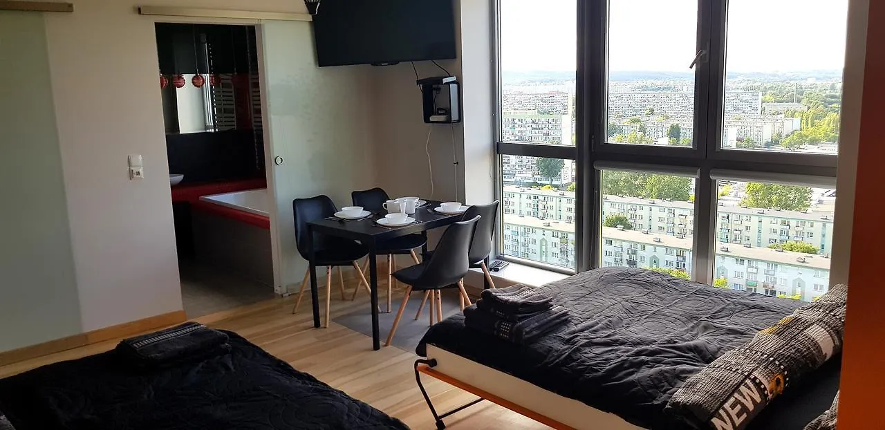 格但斯克16Th Floor View On The Sea And City. 15 Minutes Walk To The Beach.公寓 公寓 格但斯克
