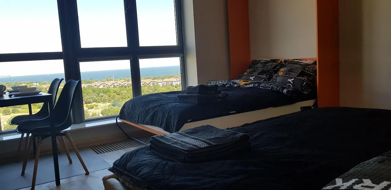 格但斯克16Th Floor View On The Sea And City. 15 Minutes Walk To The Beach.公寓 公寓 格但斯克