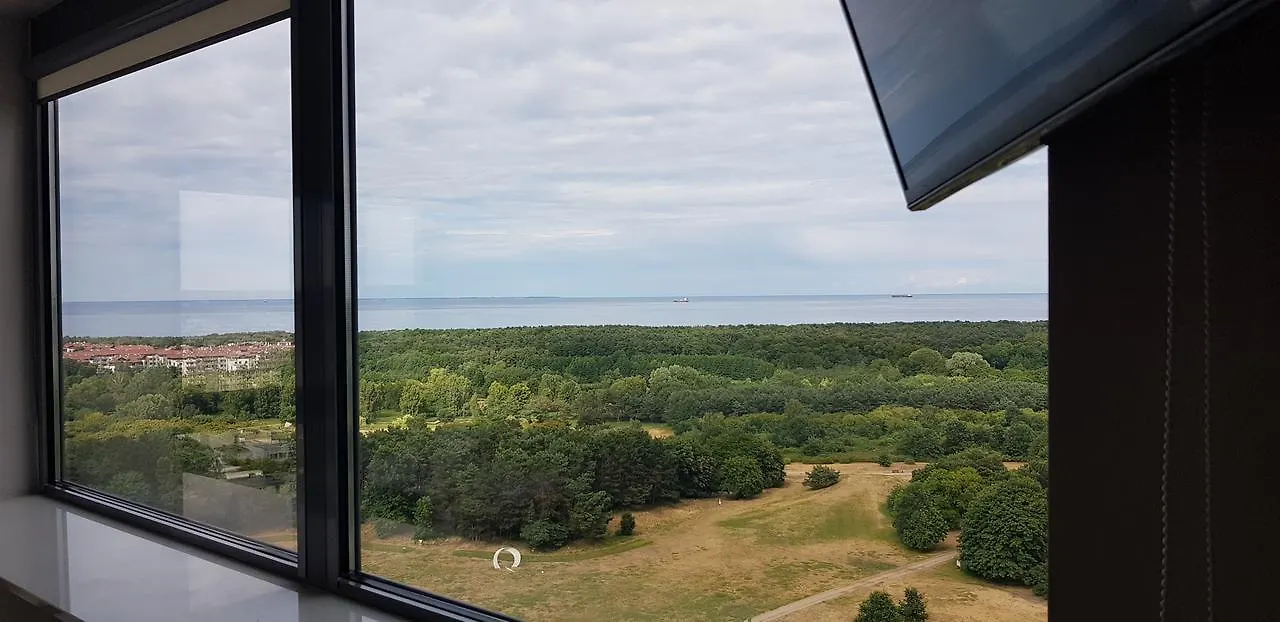 格但斯克16Th Floor View On The Sea And City. 15 Minutes Walk To The Beach.公寓 公寓 格但斯克