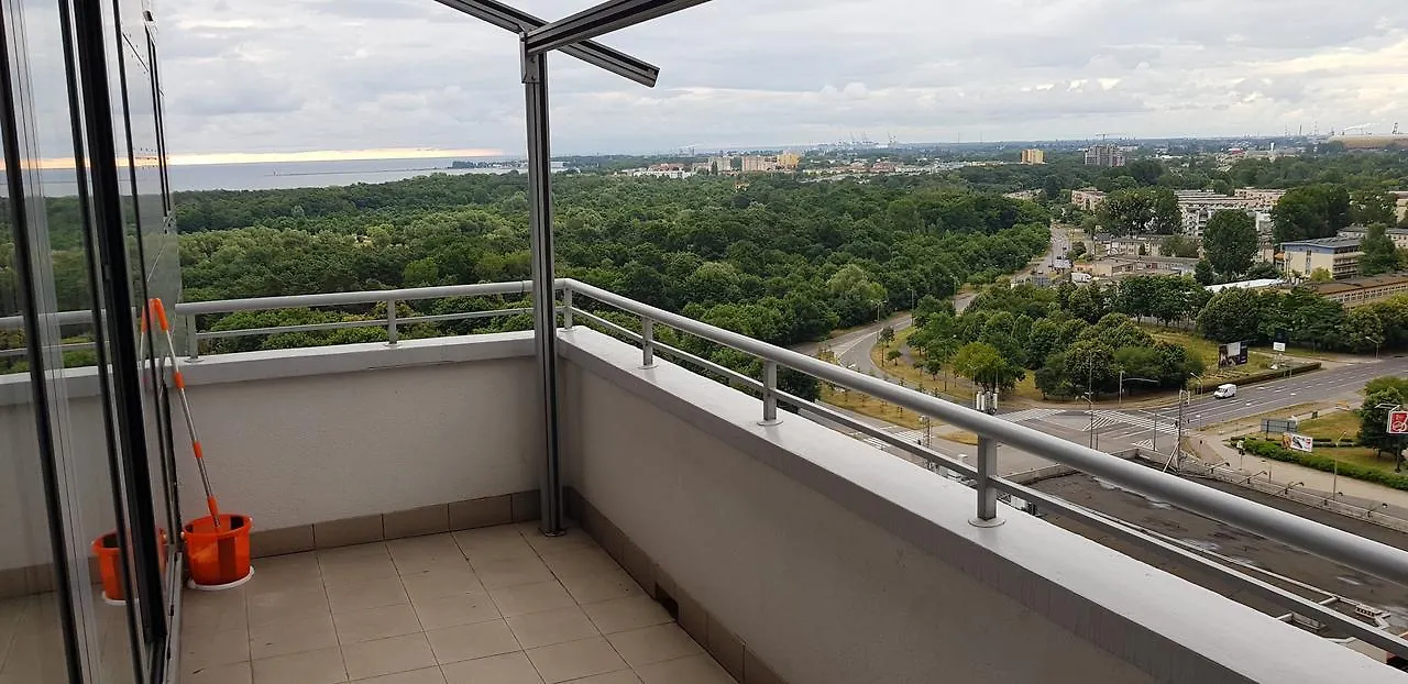 格但斯克16Th Floor View On The Sea And City. 15 Minutes Walk To The Beach.公寓